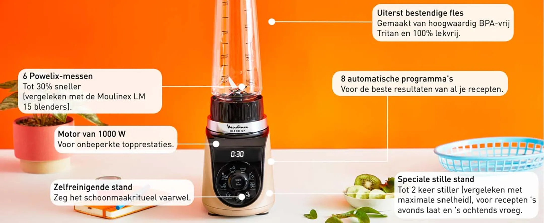 Moulinex Blender Blend Up LM190AFO