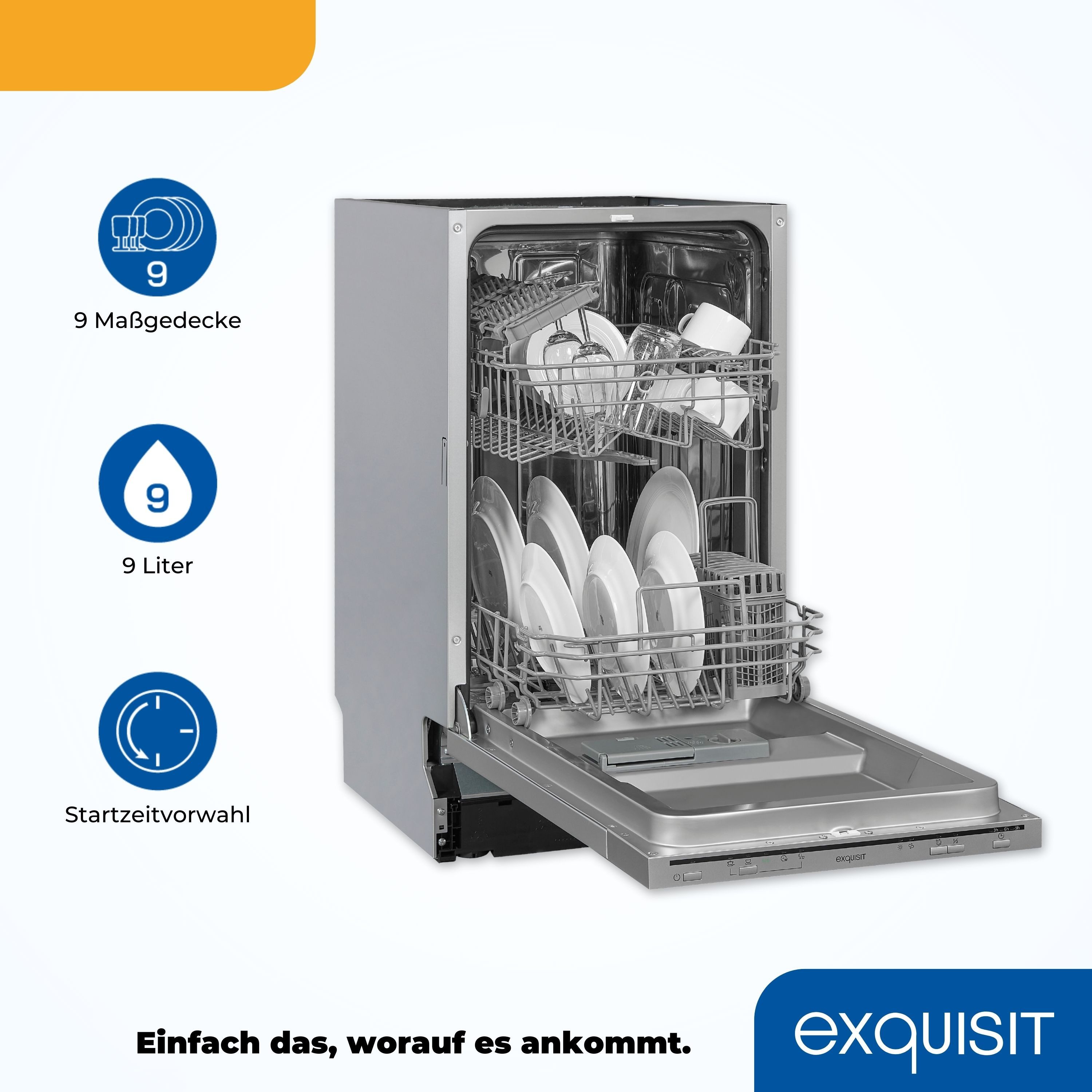 vollintegrierbarer Geschirrspüler EGSP1009-E-030E silber