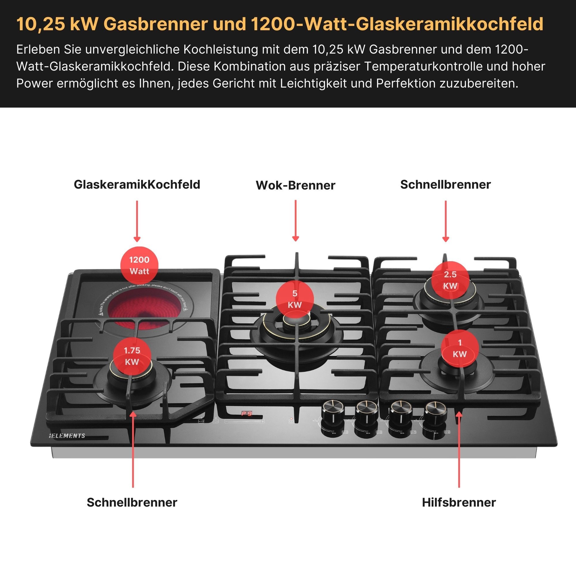Gas-Kochfeld ELK131GH5