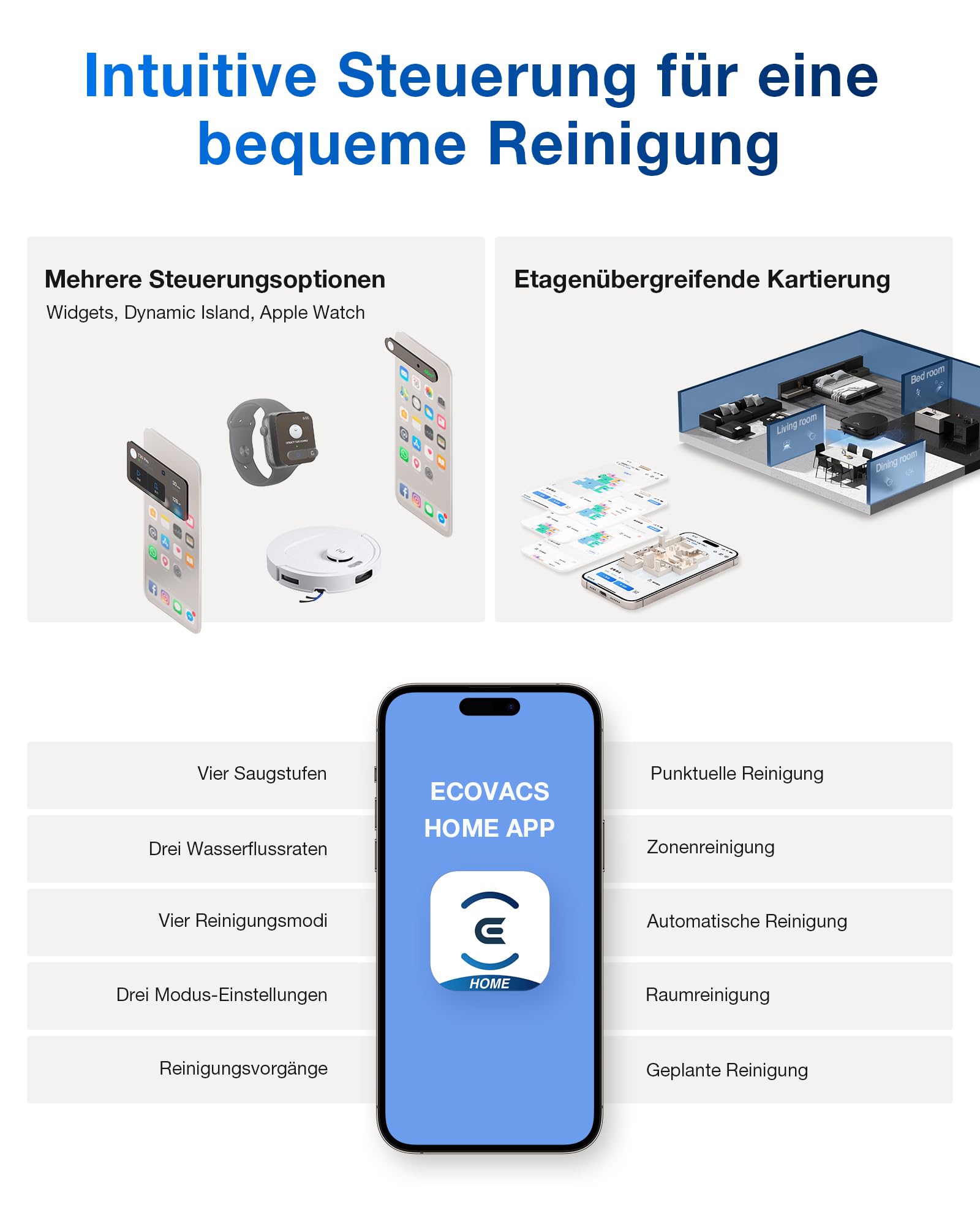 Saugroboter mit Wischfunktion T30e Omni, 25.000 Pa Saugkraft, OZMO Turbo 2.0 und ZeroTangle 3.0