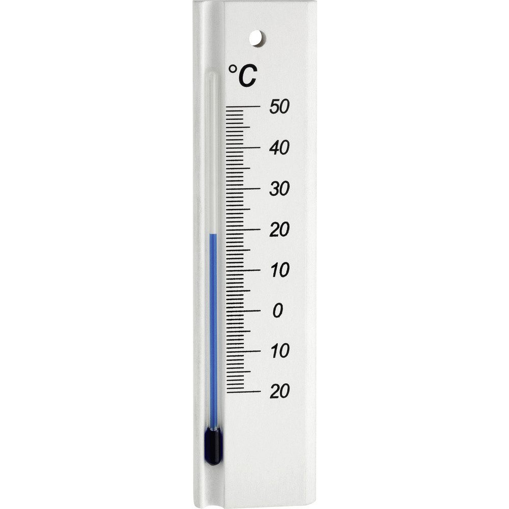 Hygrometer TFA Dostmann Analoges Innenthermometer aus Buche Thermometer Weiß 12.1