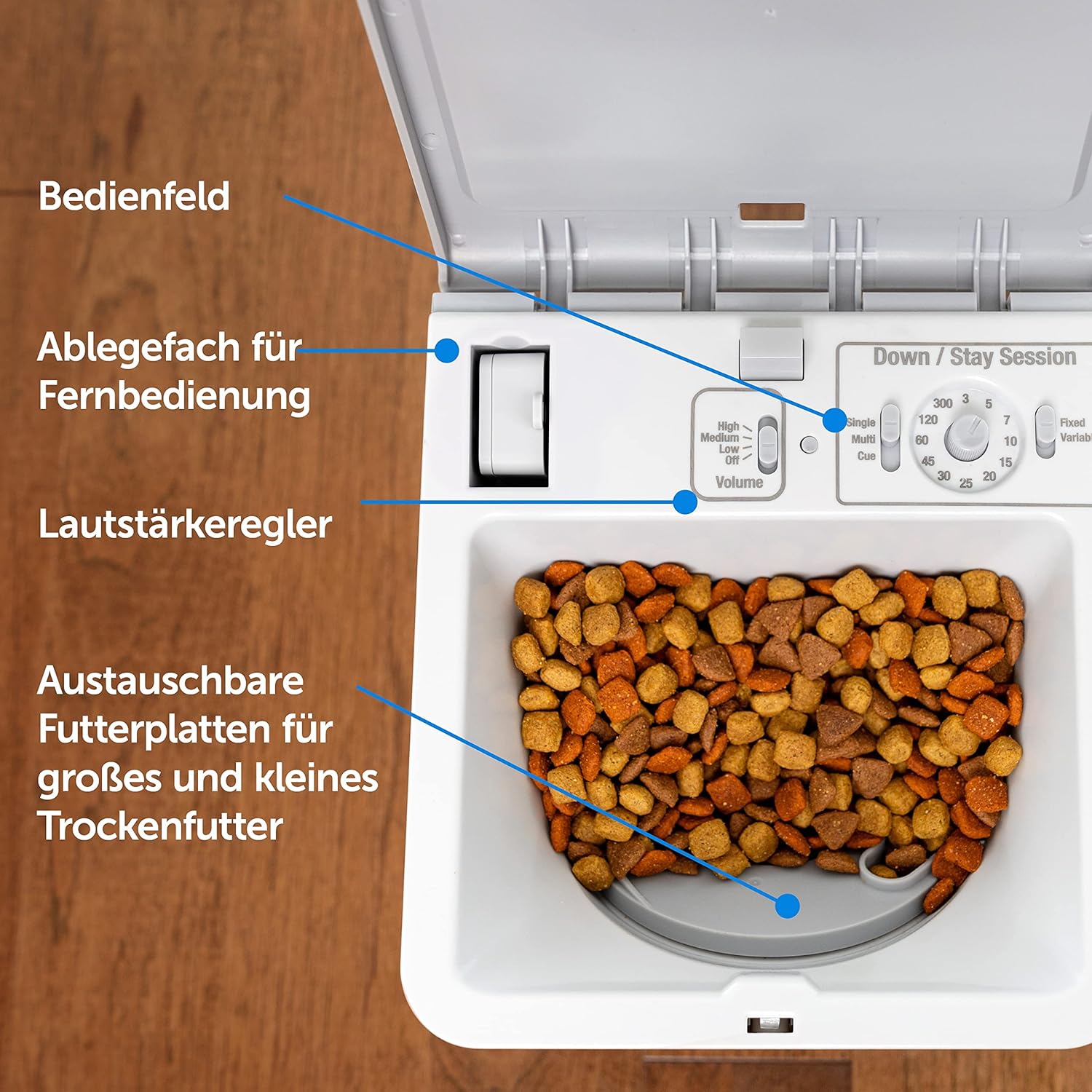 PetSafe Teach und Treat Ferngesteuerter Belohnungstrainer für Hunde, Training und Positive Verstrkung, 4 D Batterien ntig, Grau