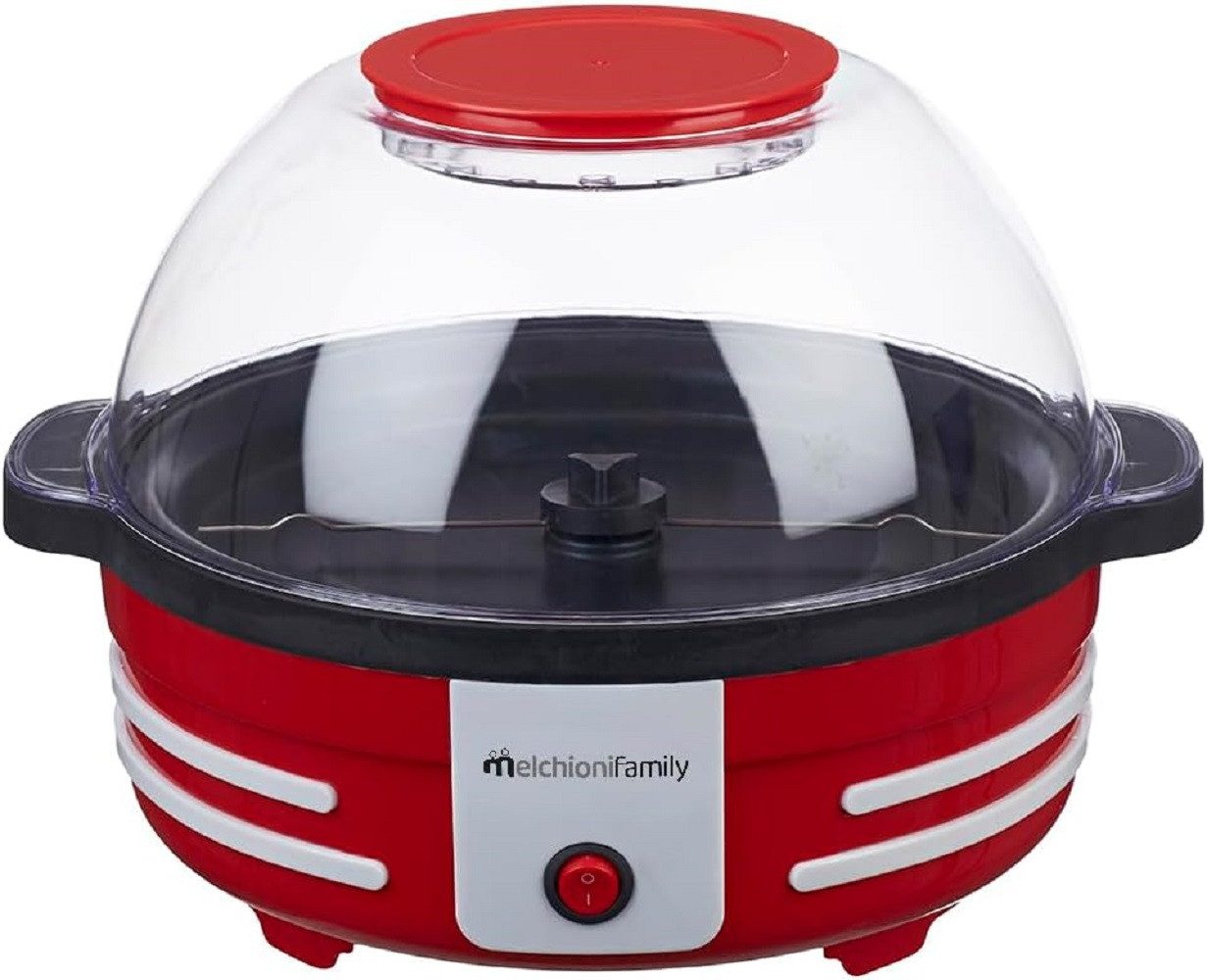 Popcornmaschine Pop Corn Maker rund, 850 W, mit Drehsystem und Schüsseldeckel