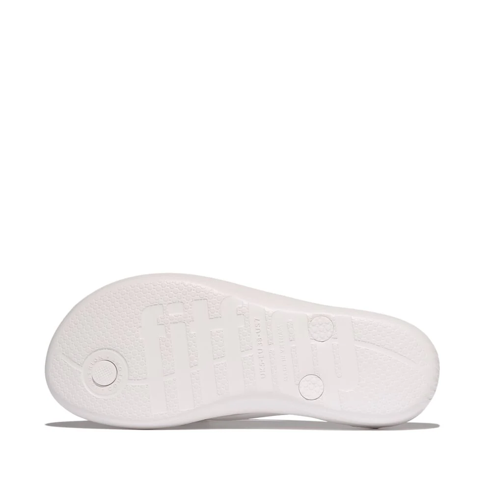FitFlop iQushion Glitzer-Schleife Urban White Zehensteg