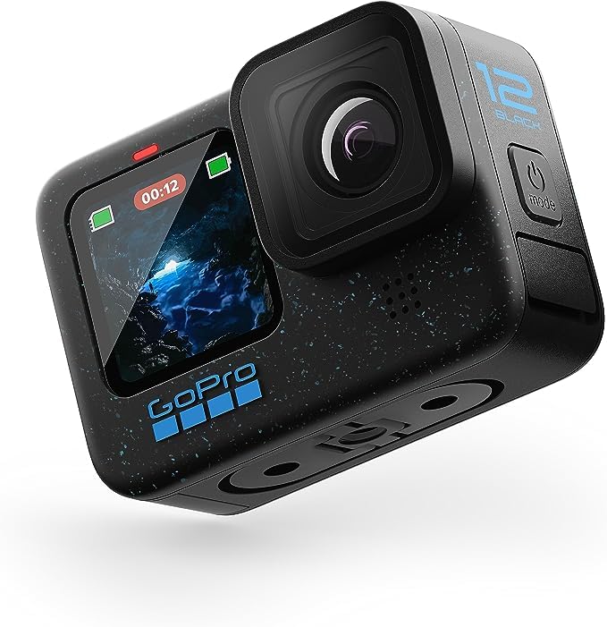 GoPro HERO12 Black, Action Camera Impermeabile con Video Ultra HD 5.3K60, Foto da 27 MP, HDR   Batteria Ricaricabile Enduro (HERO12 Black/HERO11 Black/HERO10 Black/HERO9 Black) : Elettronica