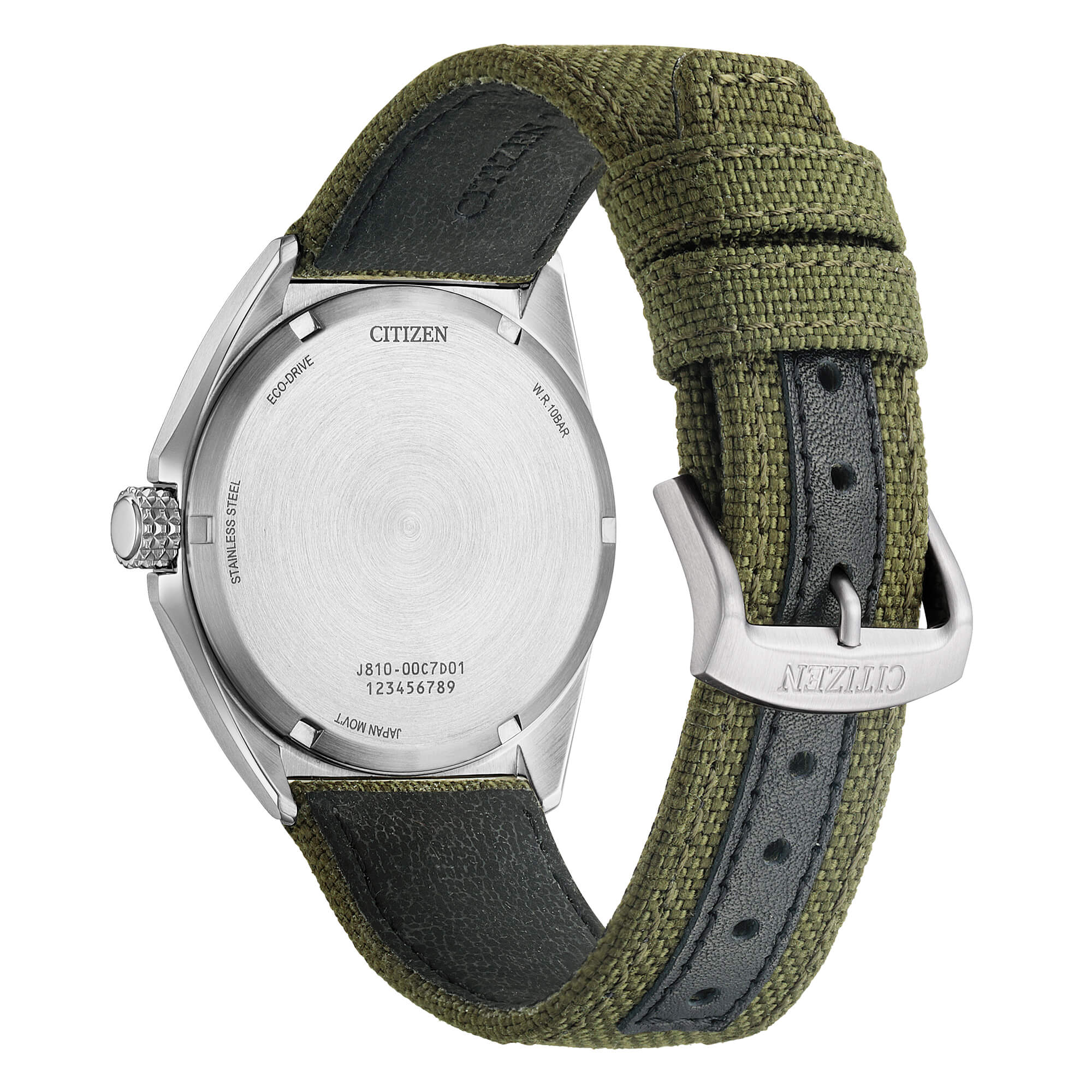 Orologio Citizen Military in acciaio cinturino in tessuto verde AW1571-09E