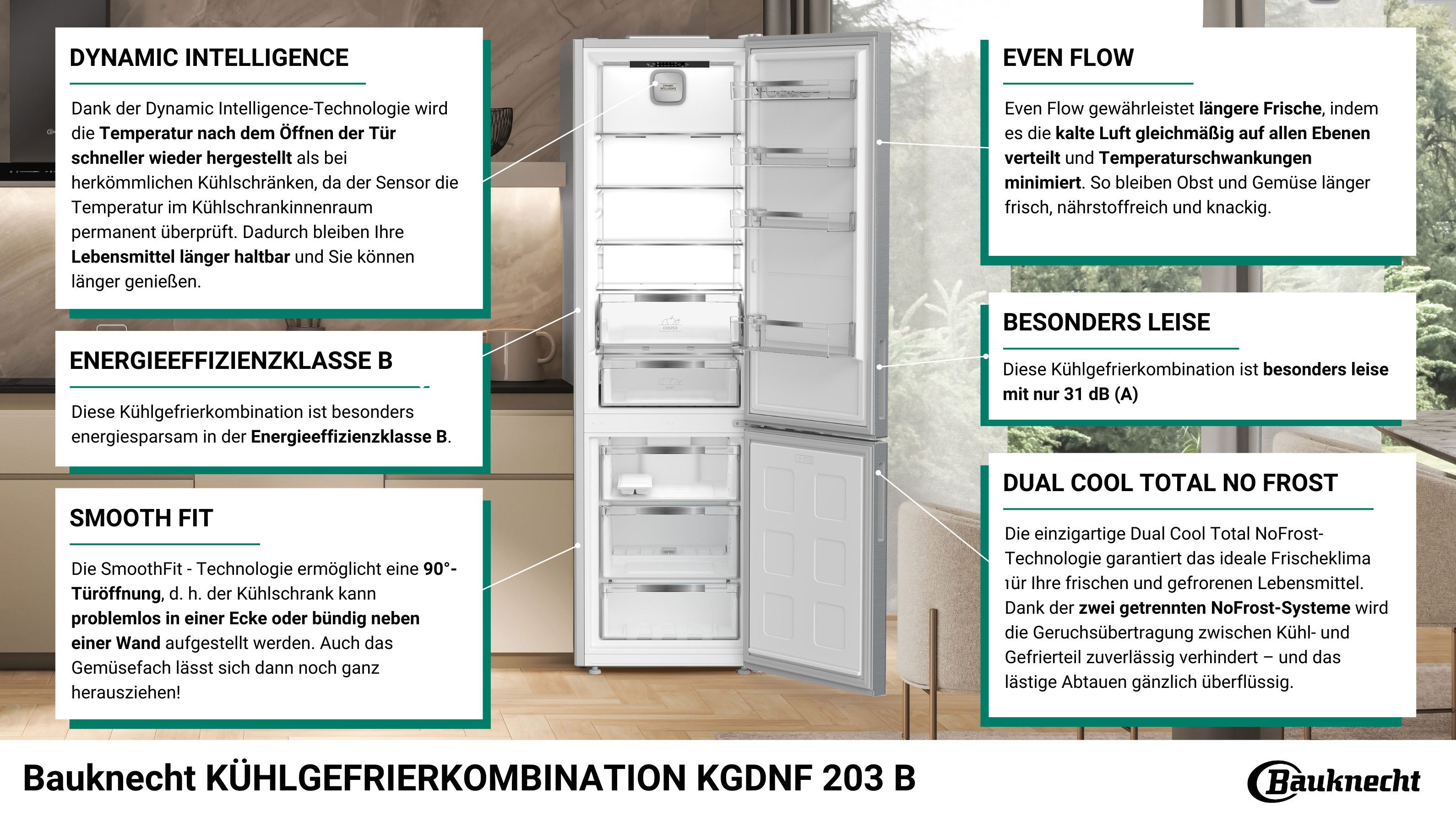 Kühl-/Gefrierkombination KGDNF 203 B