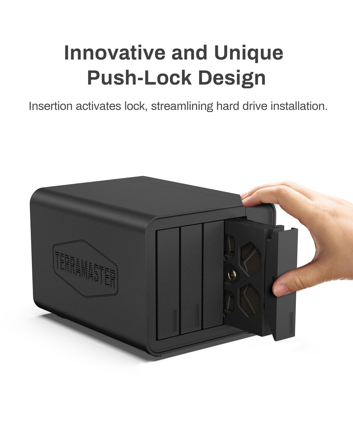 Externes Festplattengehäuse D4-320 für 4 SATA-Festplatten, USB 3.2 Gen 2 mit 10 Gbps, werkzeugloser Einbau und Hot Swapping