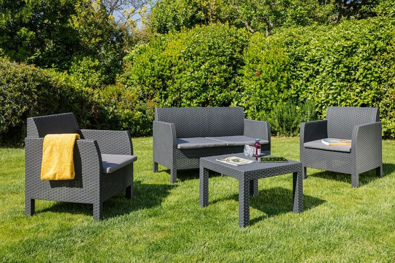 Toomax Sal.Matilde Antrac.4 Pieces DIV.122X65X76 2 Poltr/Resin Table (Anthracite)