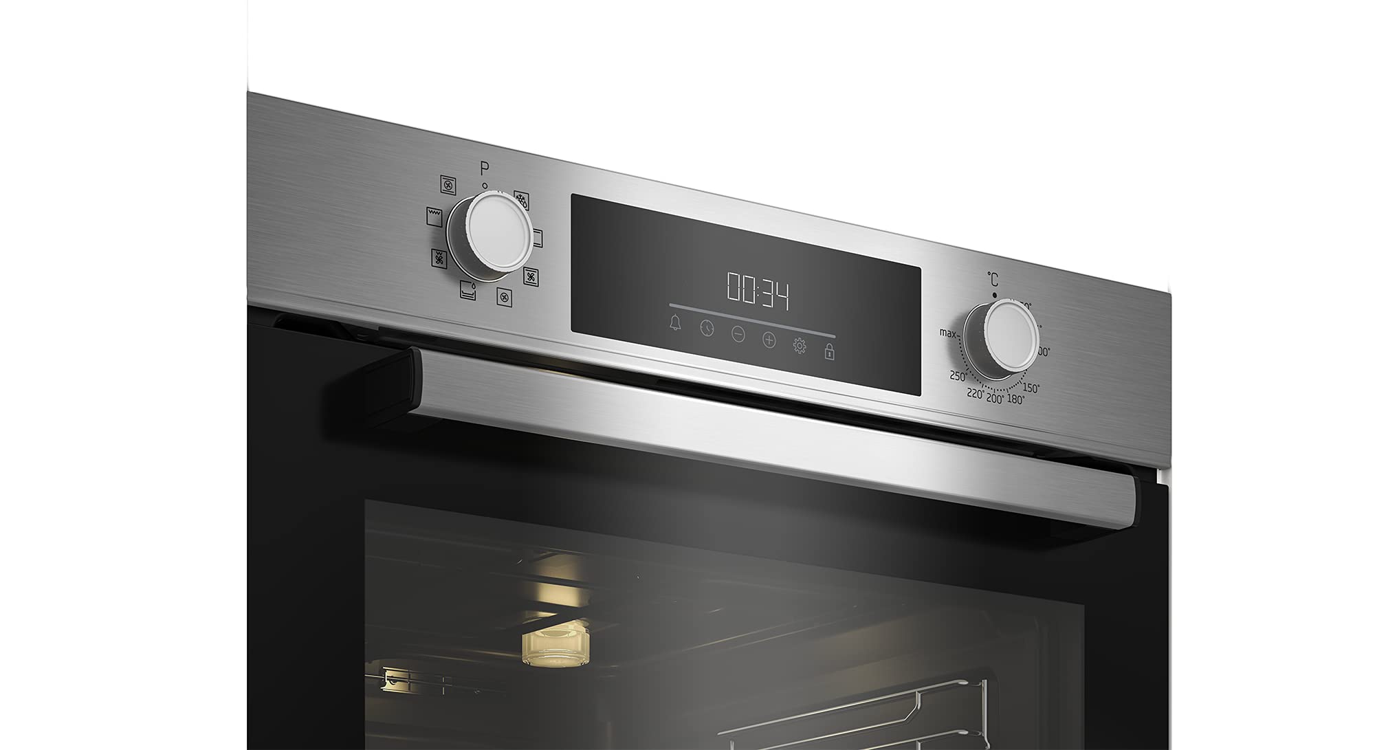 Einbau-Backofen 60 cm mit 72 l Volumen, 8 Heizarten und Dampfreinigung SteamShine, AeroPerfect für gleichmäßiges Backen