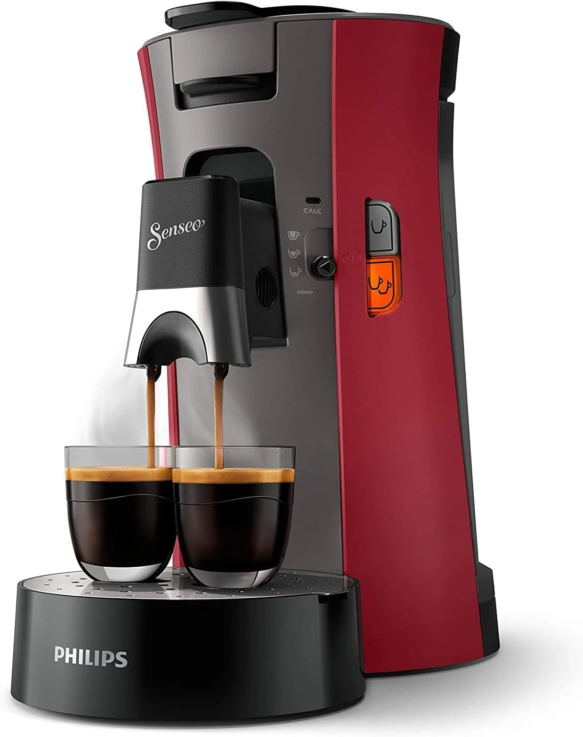 Philips Senseo Select CSA240/20 Koffiepadapparaat (koffiesterktekeuze Plus, memo-functie, van gerecycled plastic), Zwart Eco