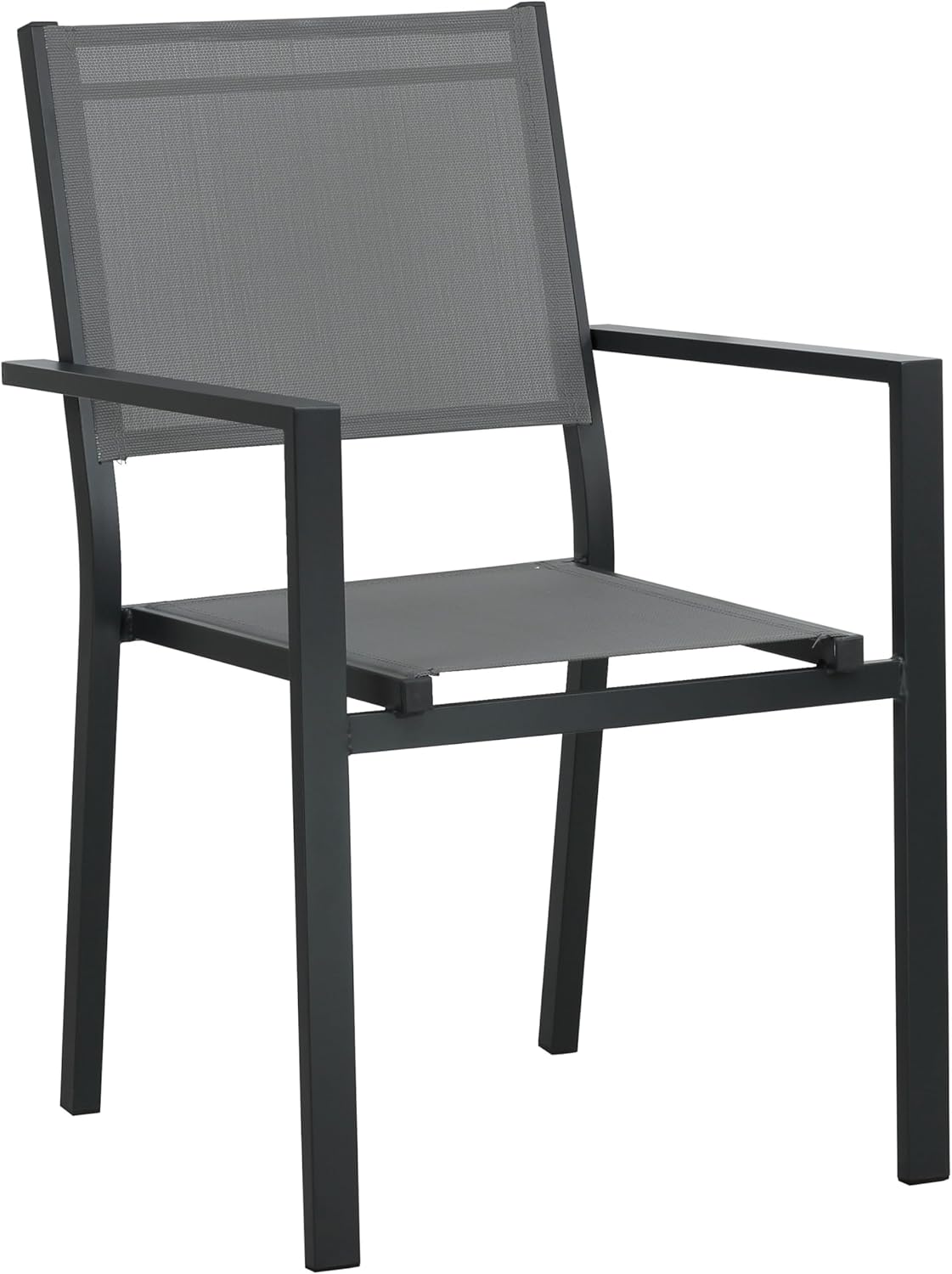 Totò Piccinni Salina Extendable Aluminium Rectangular Table Ideal for Garden with Slatted Top with Modern Design (Anthracite, Table Set 200/300 + 8 Armchairs)