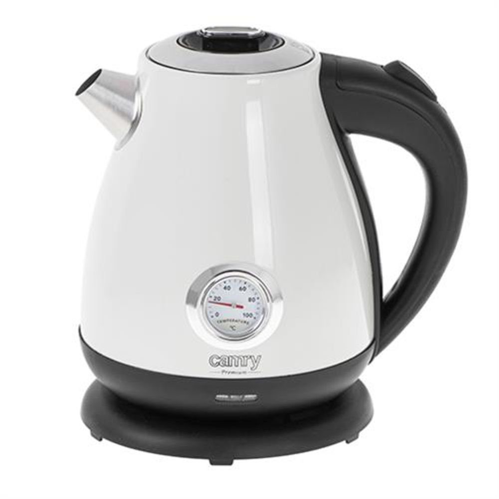 Wasserkocher CR 1344 weiß Elektrischer Wasserkocher mit Thermometer 1.7L