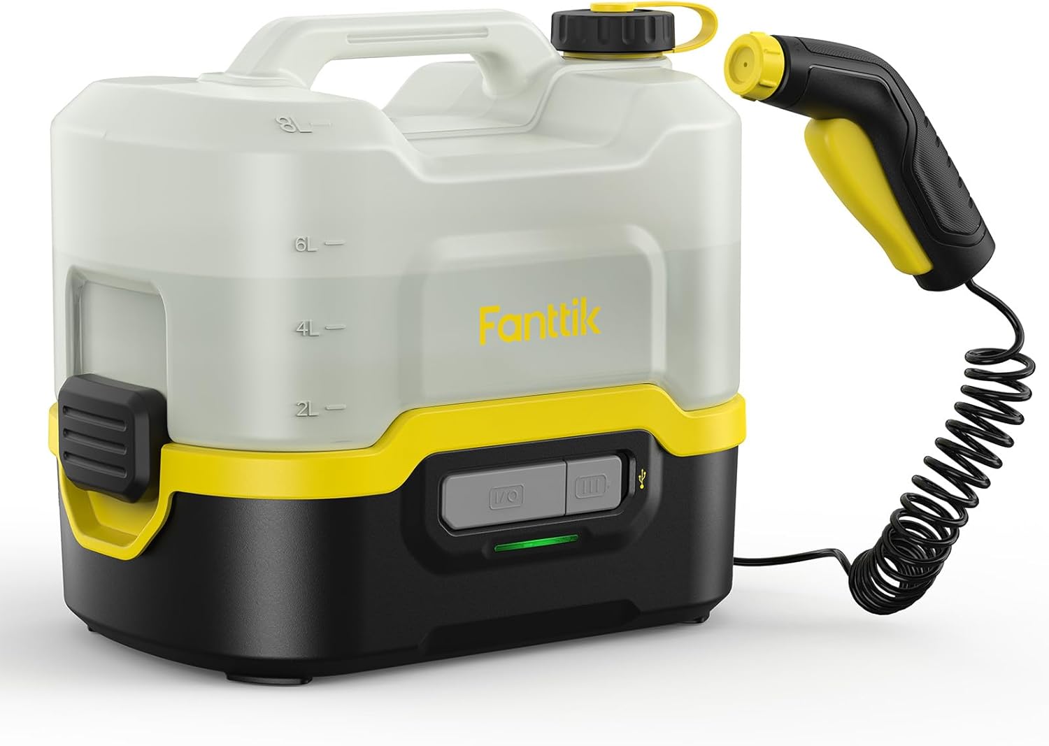 Fanttik NB8 Nano Portable Cordless Electric Sprayer w/2.1Gal Tank  Retractable Spray Head  2600mAh Lithium Battery  IPX5  72-98PSI  Portable Pressure Washer for Garden  Camping Shower and Pet Cleaning