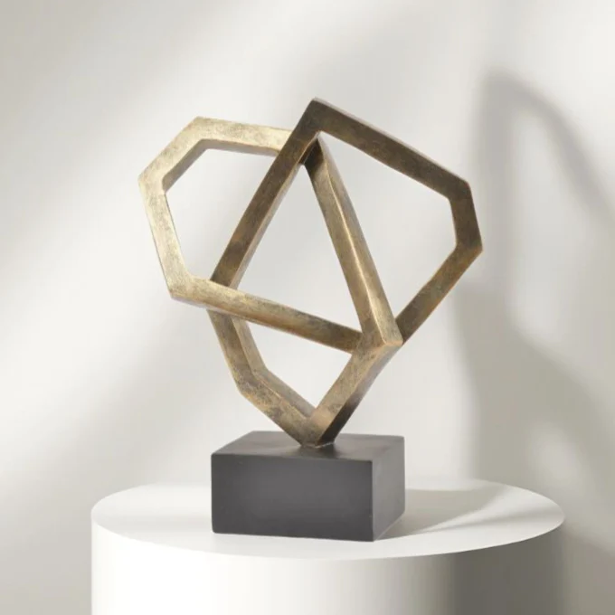 Antique Bronze Cubist Sculpture | Modern Art for Timeless Interiors