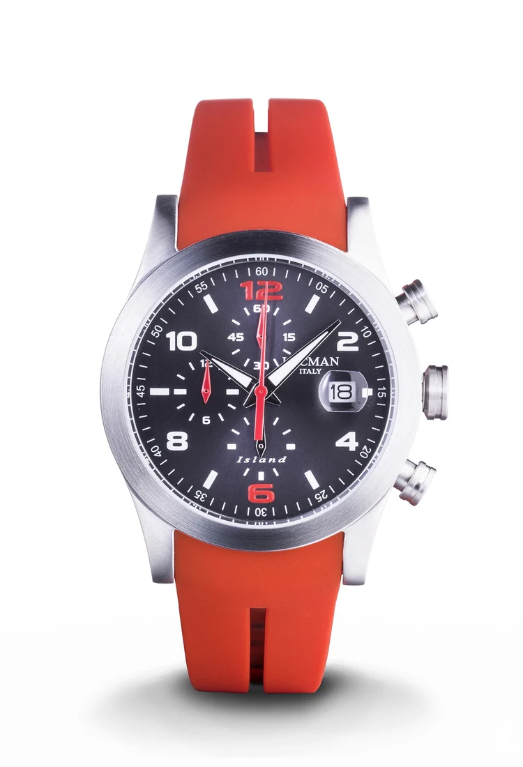 Orologio Locman Island Crono nero silicone arancio 0618A07-00GYWRSR