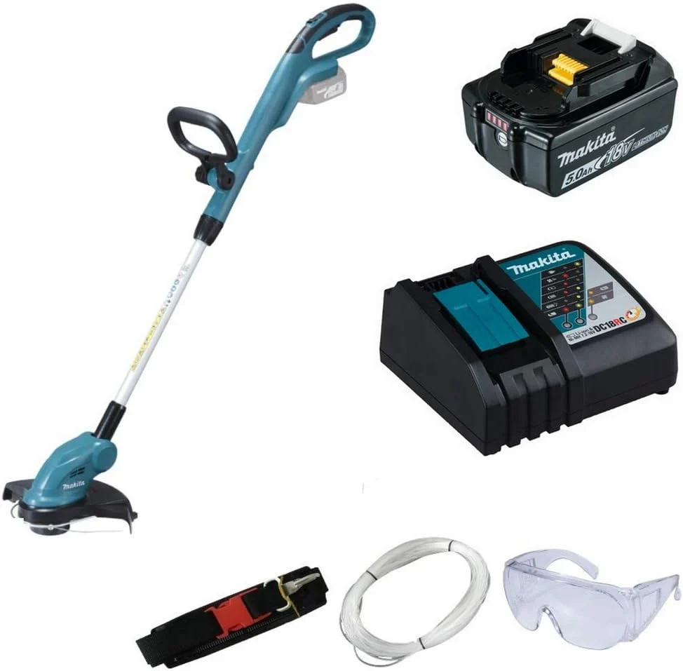 Makita Akku-Rasentrimmer DUR181Z 18V + BL1850B Akkupack 5,0Ah + Ladeger?t DC18RC