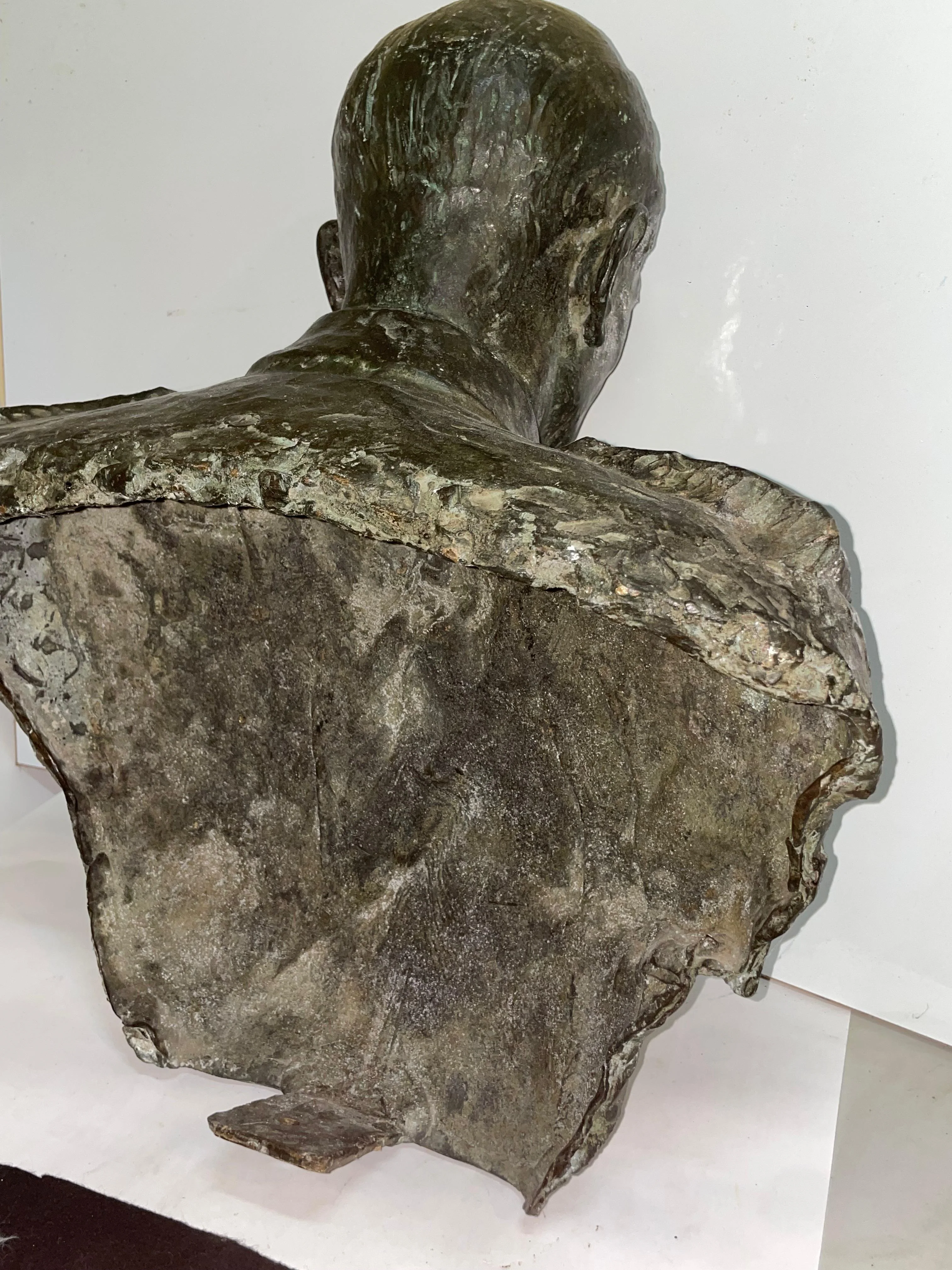 Busto Bronce De Vieja Guardia Falange.