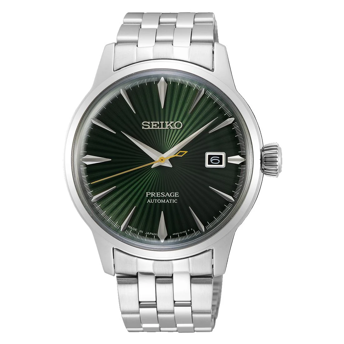 Orologio Seiko Presage SRPE15J1 acciaio verde radiale.
