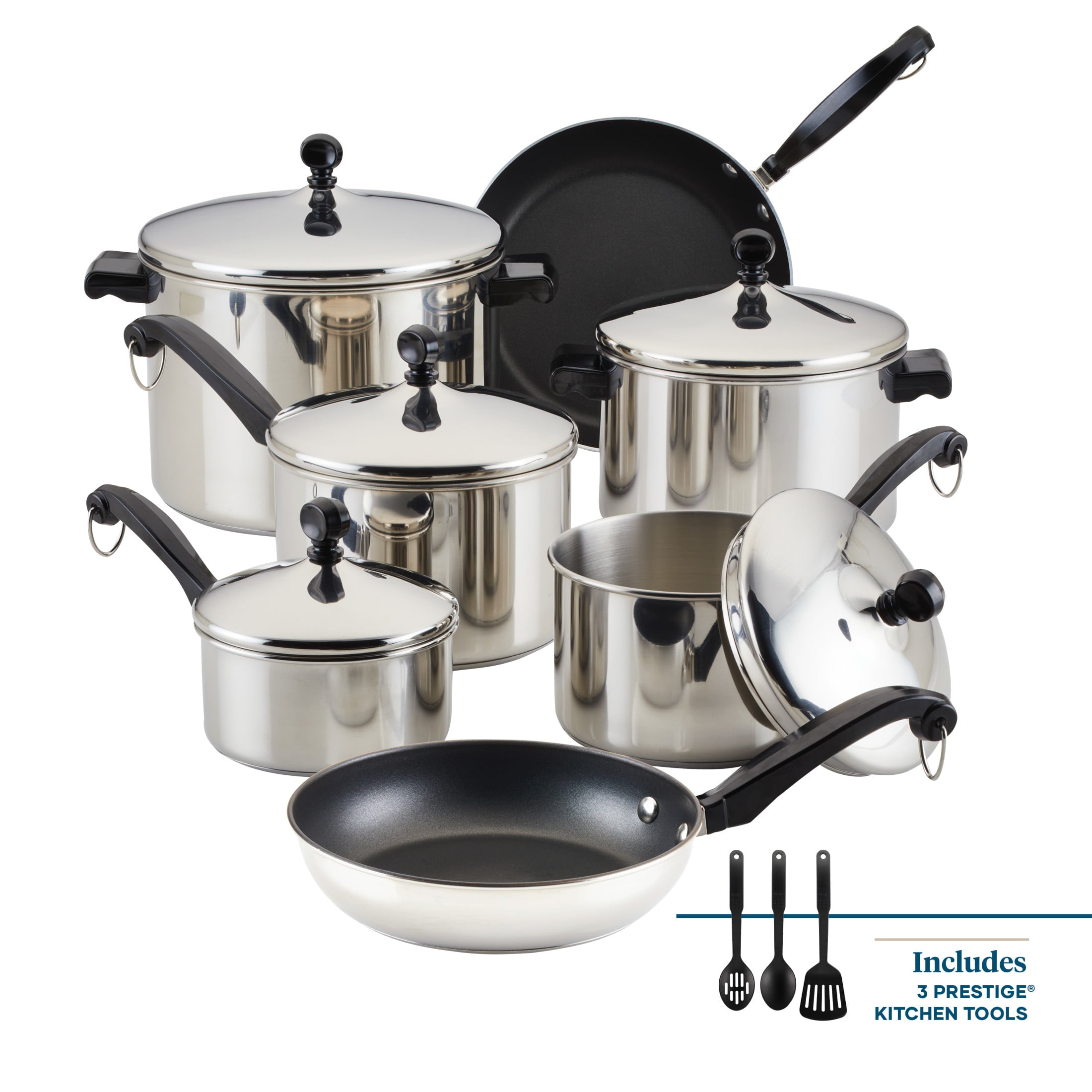 Farberware Classic Stainless Steel Cookware 15 Piece Set
