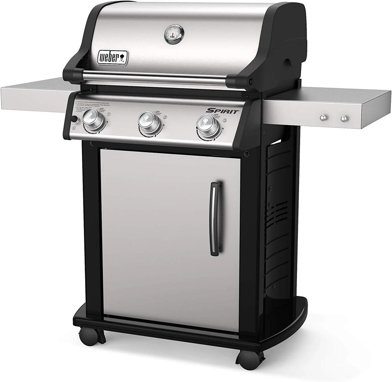 Weber Spirit E-325 Liquid Propane Gas Grill for Outdoor Cooking and BBQ, 3 Burners