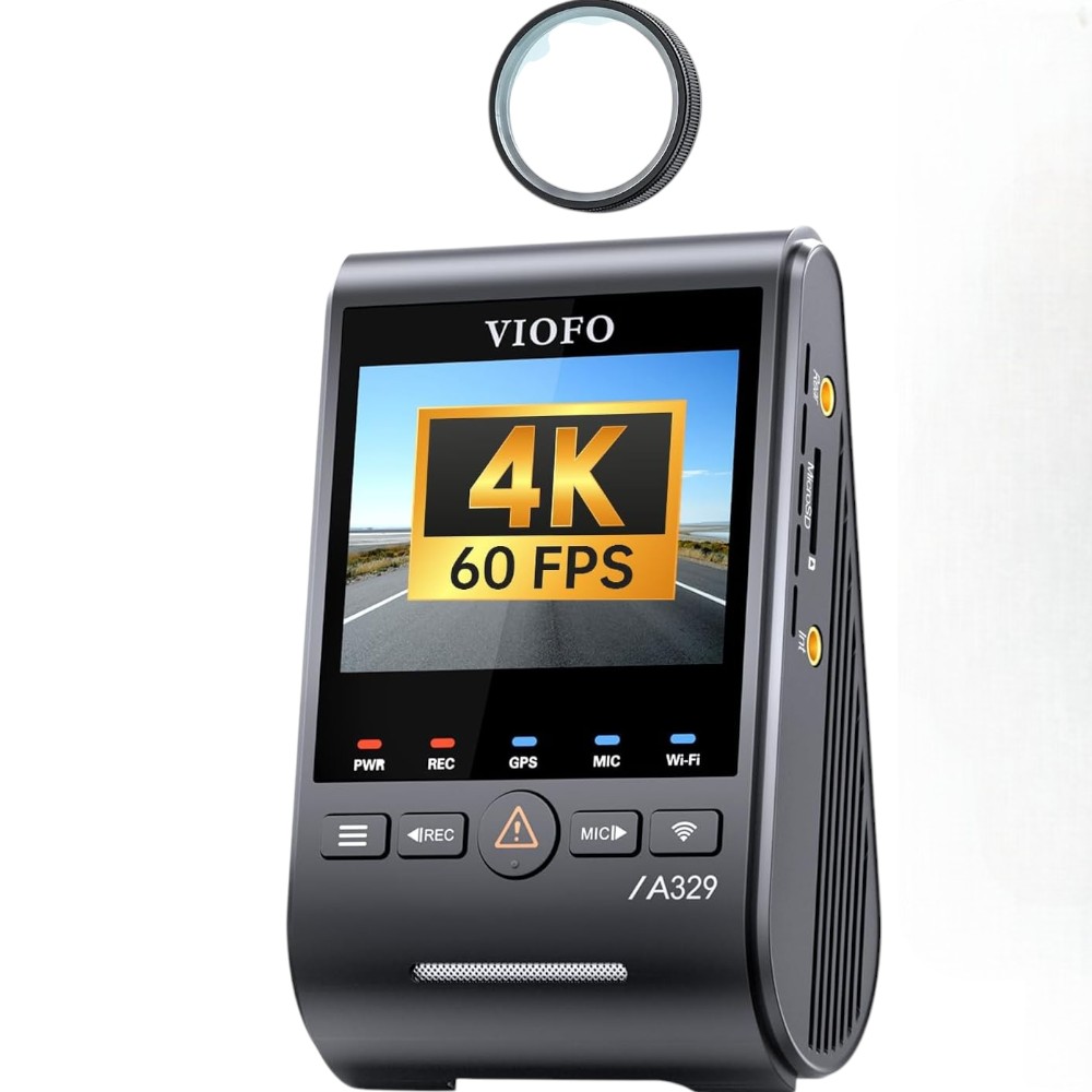 VIOFO A329S 4K Dash Cam Front & Rear, Dual STARVIS 2, Wi-Fi 6, 4TB Support