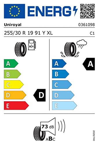 Uniroyal 72172 Pneumatico 255/30 R19 91Y Rainsport 5 Xl : Amazon.it: Auto e Moto