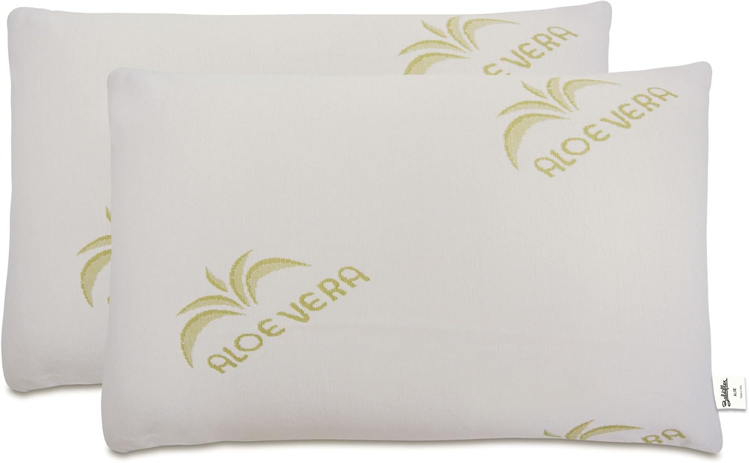Baldiflex Emporio, Coppia di Cuscini Saponetta Memory Foam, Aloe Vera, Altezza 11 cm, Soffice