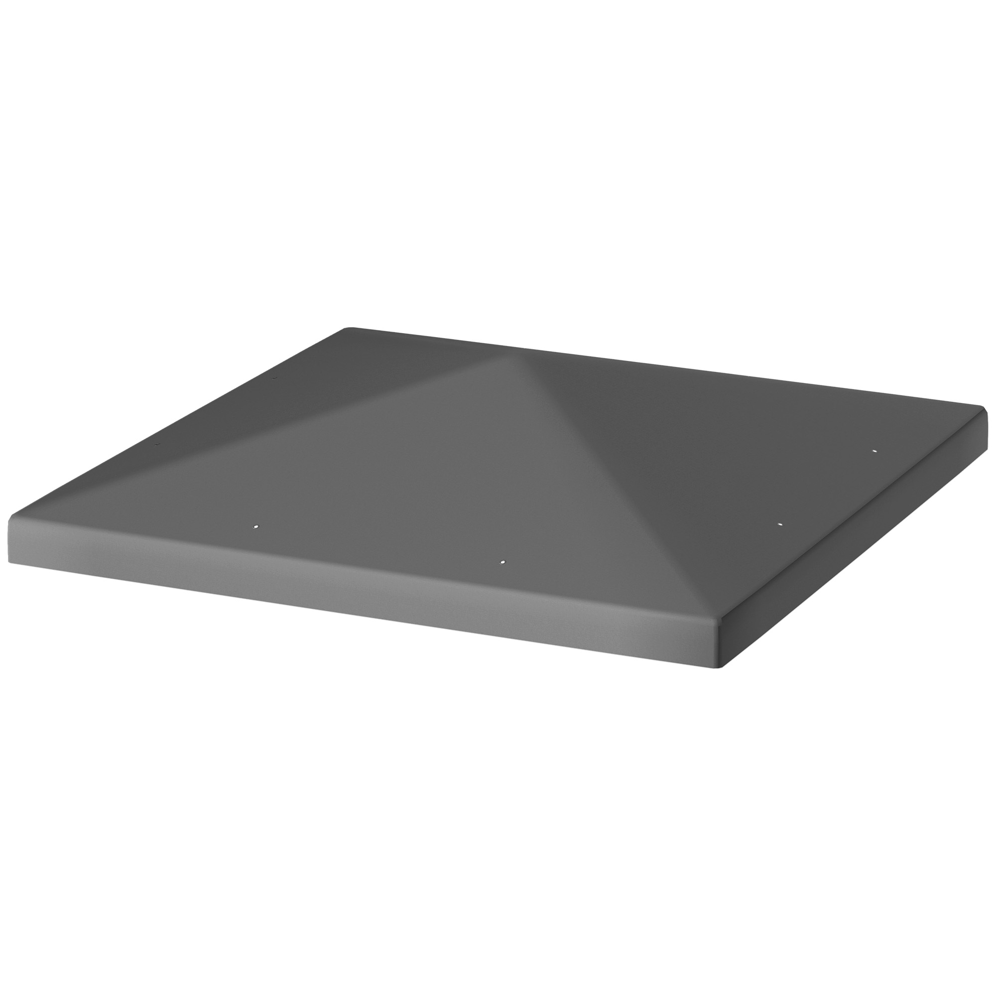 Outsunny 3 x 3 m Ersatzplane für Pavillon, Plane für Garten-Pavillon, mit Wasserablauföffnungen, UPF30+, Dunkelgrau