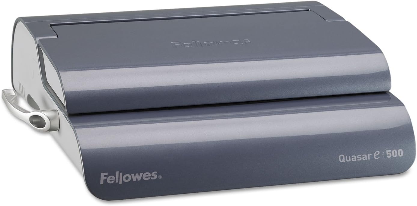 Fellowes Quasar 500 Electric Comb Binding Machine, Gray