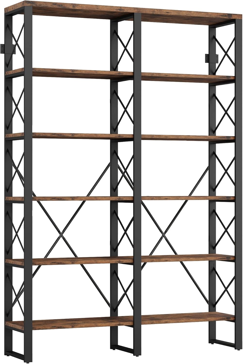 IRONCK Bookshelf Double Wide 6-Tier 76