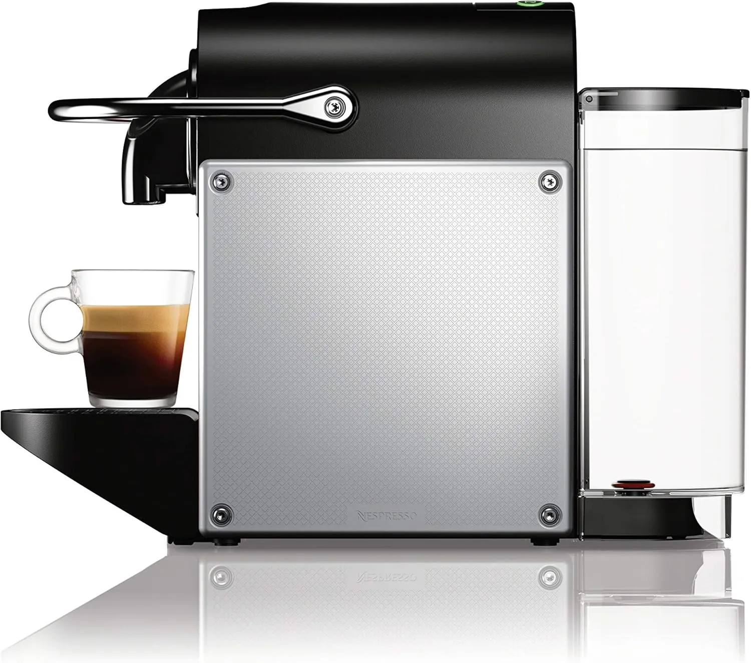 Nespresso Pixie Espresso Machine by De��Longhi, 19-Bar Pump, Compact Aluminum Design, Silver, 1100ml