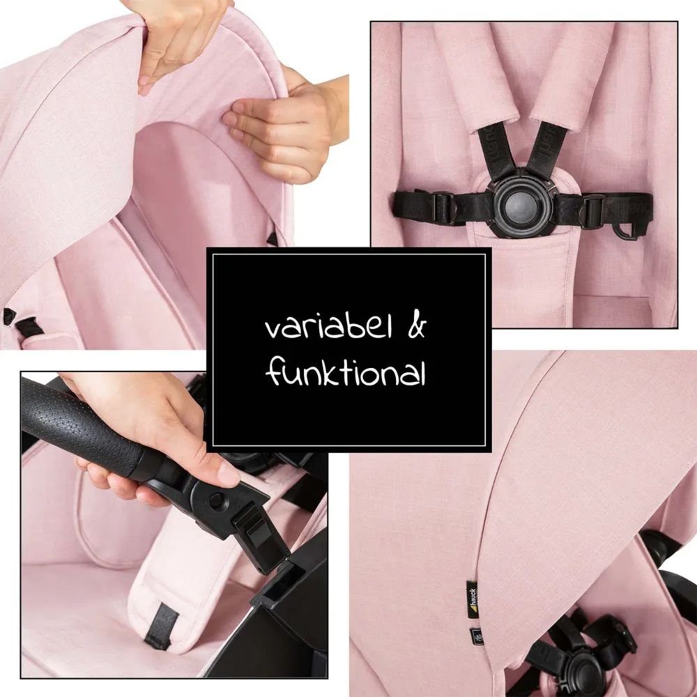 Kombi-Kinderwagen Vision X Duoset Silver - Melange Rose