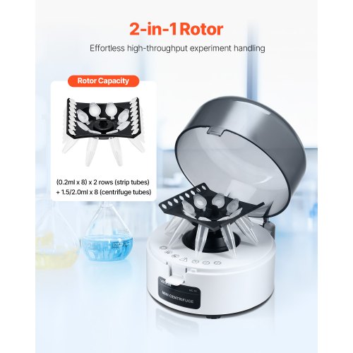 VEVOR Mini Zentrifugenmaschine 0,2/1,5/2ml 7000U/min Laborzentrifugenmaschine