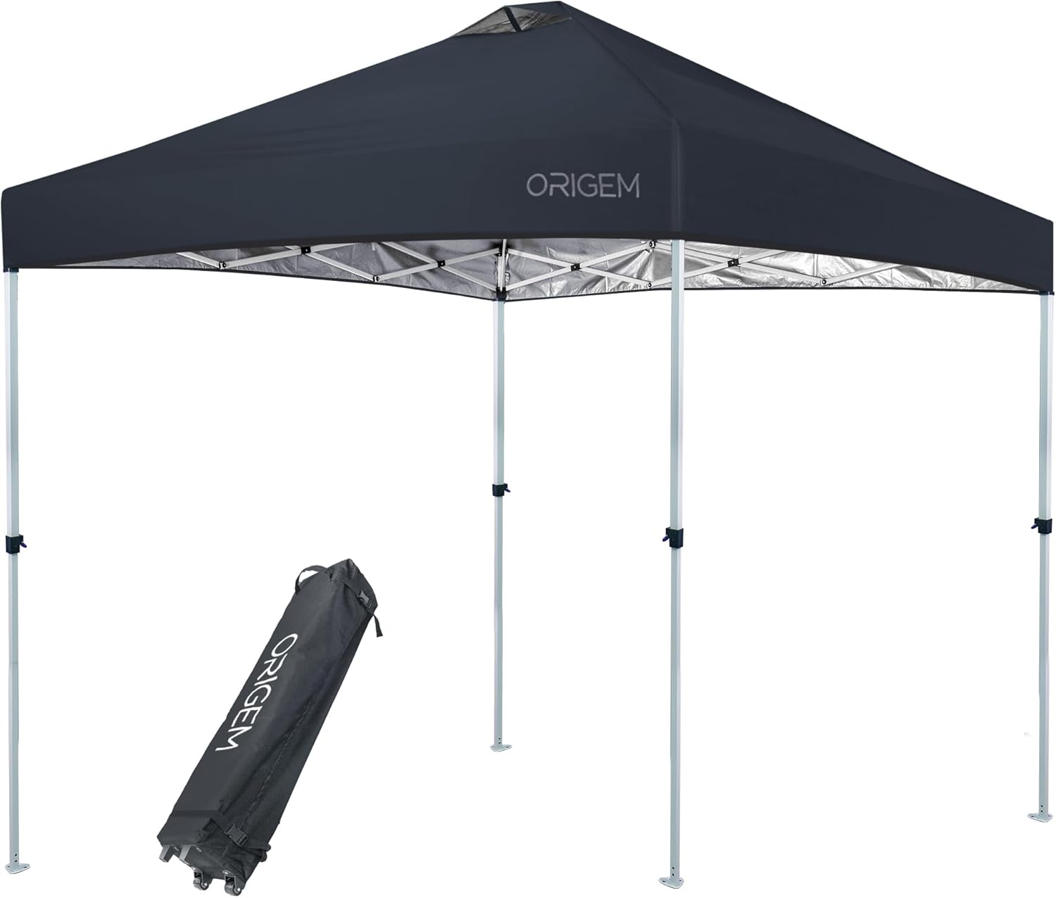 Origem Waterproof Folding Gazebo 3 x 3 m, 2.5 x 2.5 m, 3 x 6 m, One-Touch Assembly and Storage Bag with Wheels, Portable Outdoor Heavy Duty Gazebo with Mosquito Net for Garden, Beach, Camping