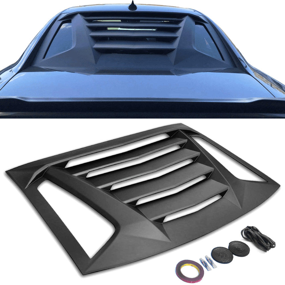 Ikon Motorsports Compatible with 11 23 Dodge Charger Ikon V2 Style Rear Window Louver Sun Shade Cover Windshield Vent 2011 2012 2013 2014 2015 2016 2017 2018 2019 2020
