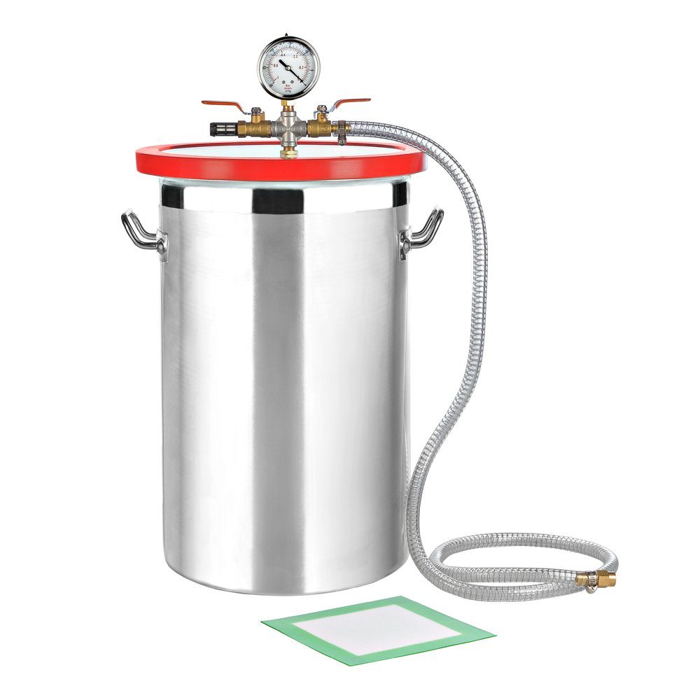 Vakuumierer SET Vakuumkammer 27,7L + 70 l/min Vakuum Pumpe Unterdruckpumpe