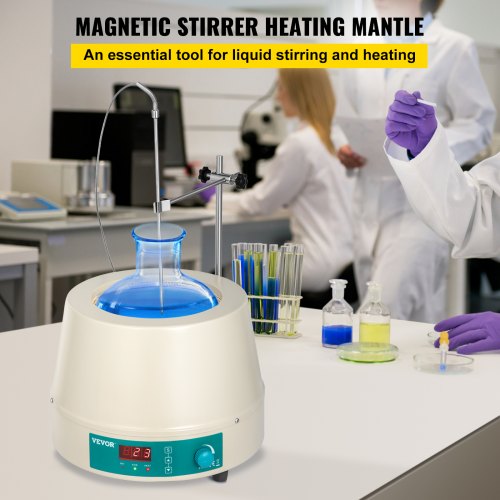 VEVOR Magnetrührer Labor Heizmantel 2000 ml Digitaler Magnetrührer-Mantel 600 W Labor Heizhaube zum Erhitzen und Rühren von Flüssigkeiten Digitaler