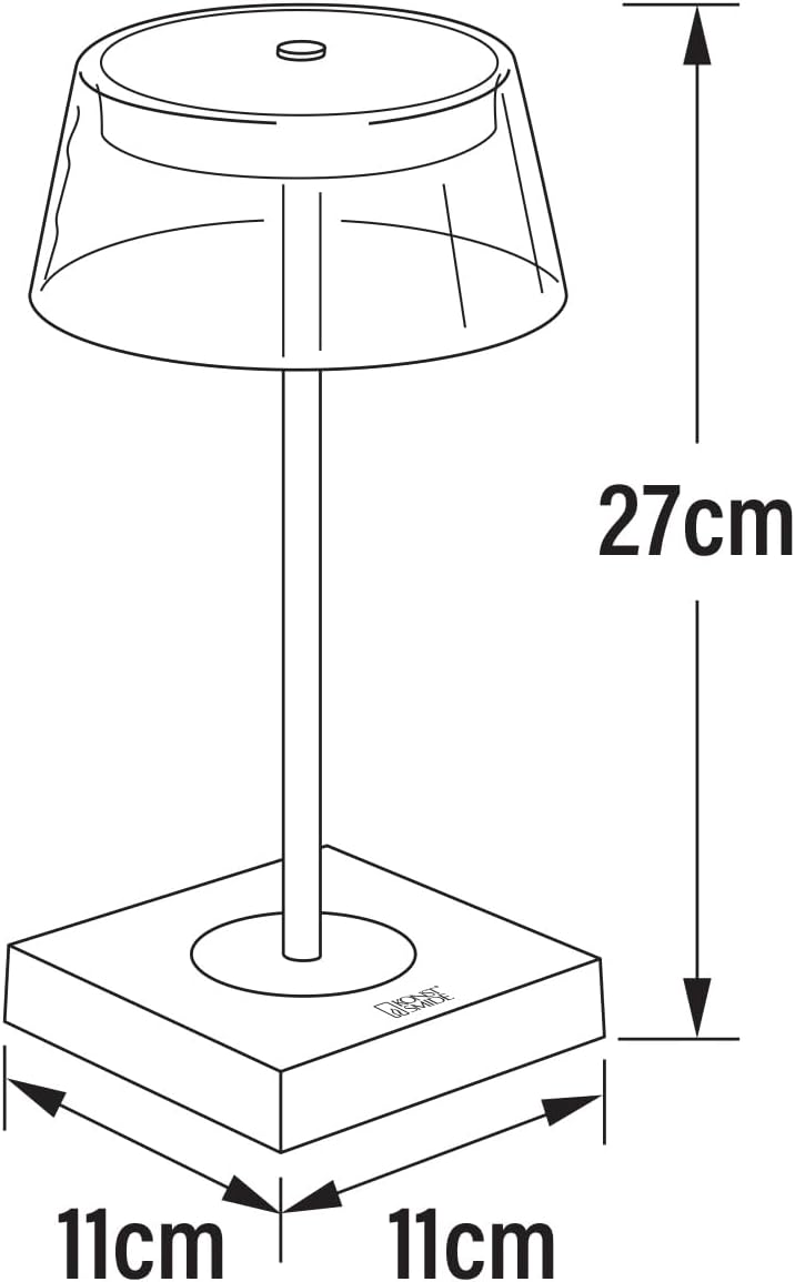 2er Set Wiederaufladbare Akku Tischleuchten mit USB Anschluss, Weiß Höhe 27cm