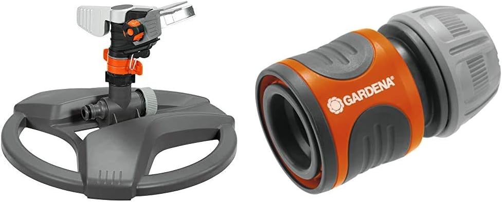 Gardena Comfort veelvlakssproeier AquaContour Automatic: vlakberegening voor de individuele besproeiing van bijna elke tuinomtrek, eenvoudig te programmeren, reikwijdte 2,5-10,5 m (8133-20)