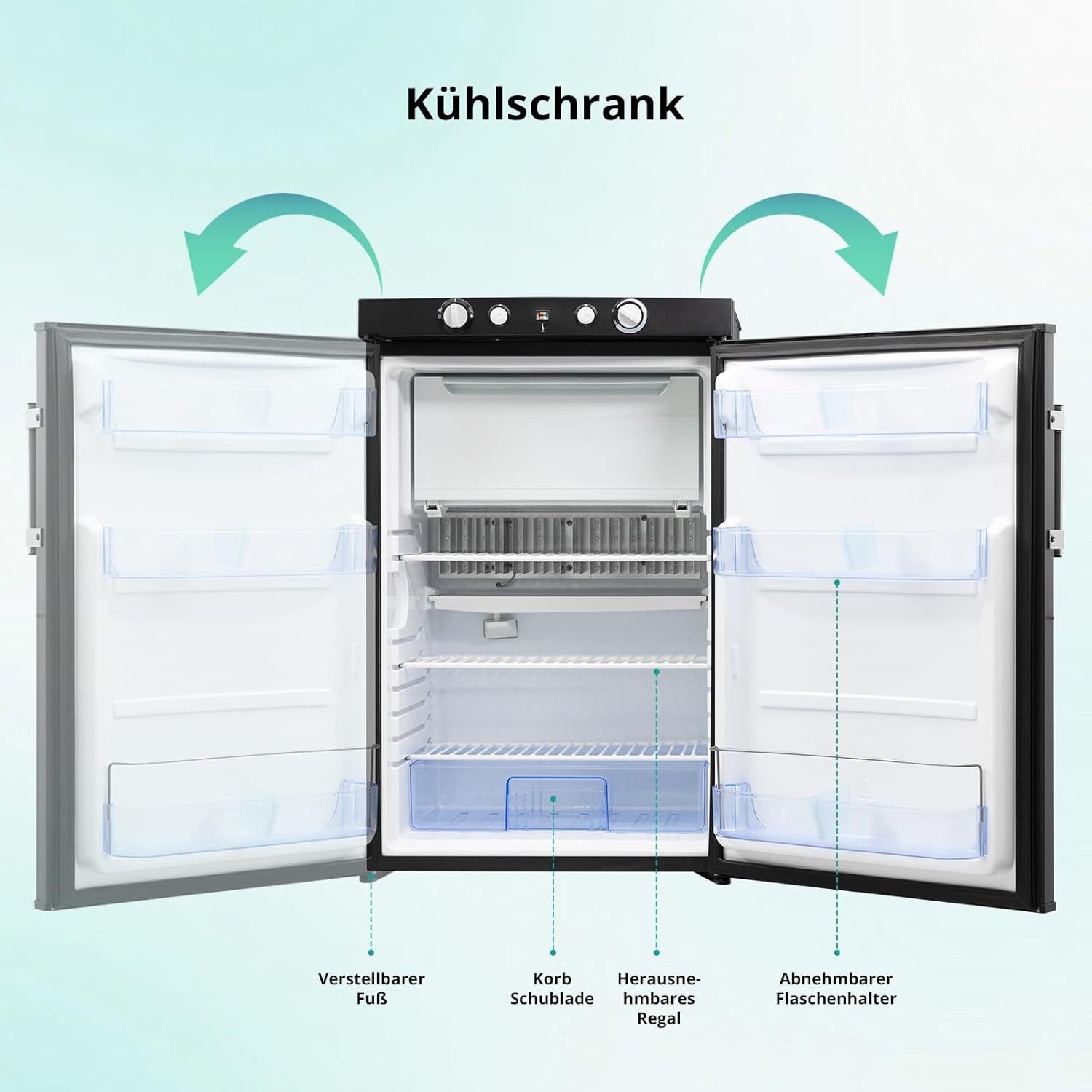 Kühl-/Gefrierkombination DSG-100B2E-A 220V 12V Gas