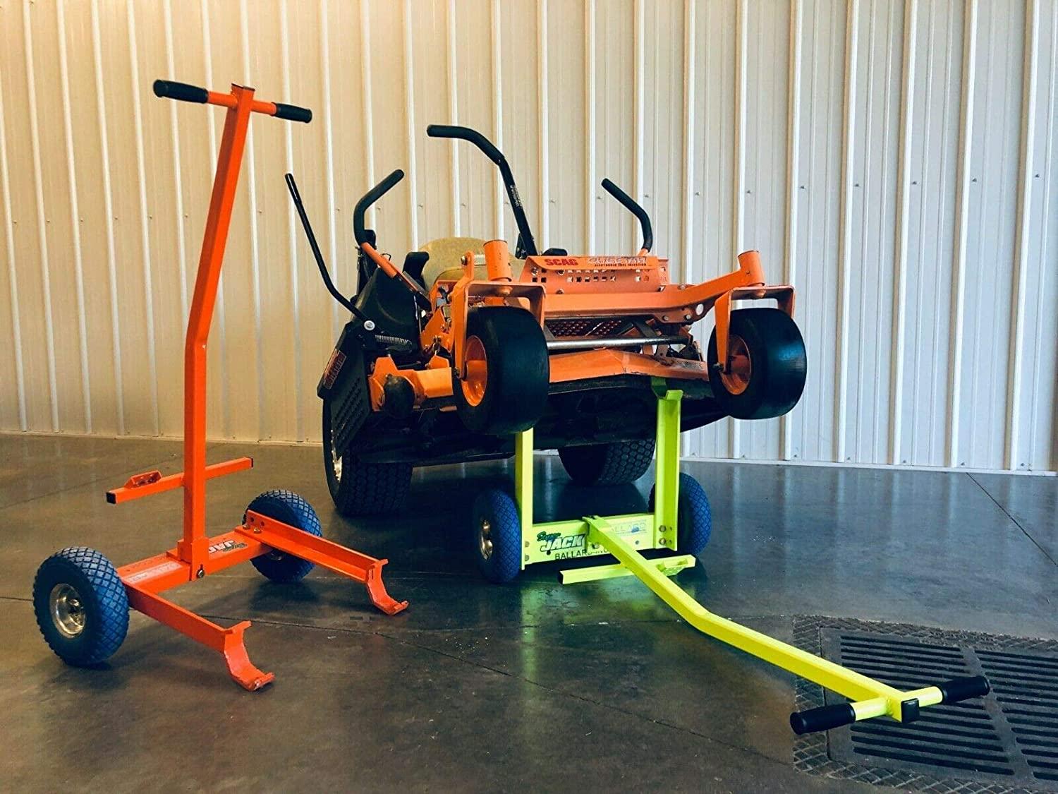 Ballard Inc Super Jack Pro – Mower Jack ZTR, Stander, Walk Behinds (High Vis Orange)