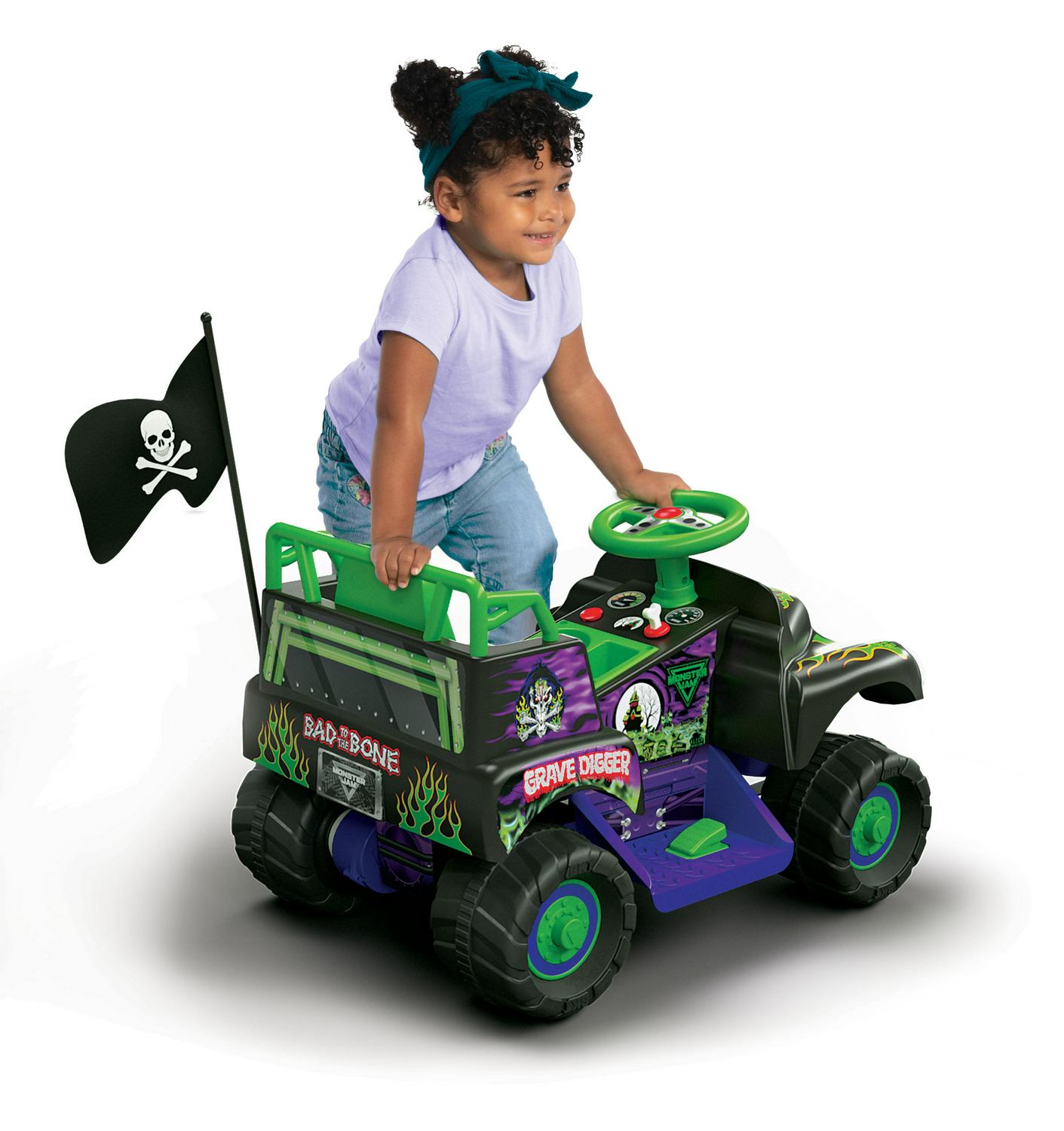 6 Volt Grave Digger Ride On Monster Truck ?with Authentic Monster Jam Graphics for Boys and Girls Ages 18-36 months
