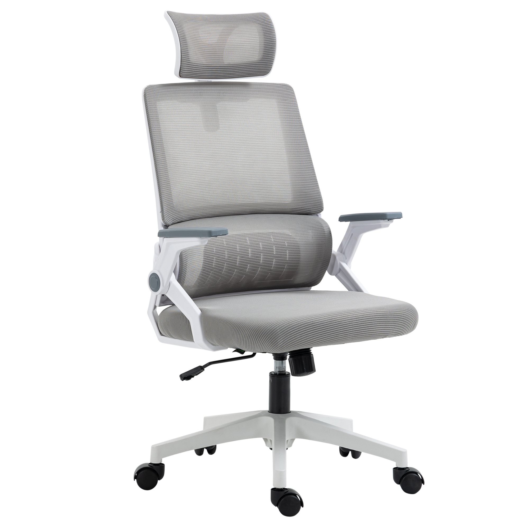 Vinsetto Bürostuhl Schreibtischstuhl Office-Stuhl, höhenverstellbar, 1 Kopfstütze, 58 x 61 x 119 cm. Schwarz