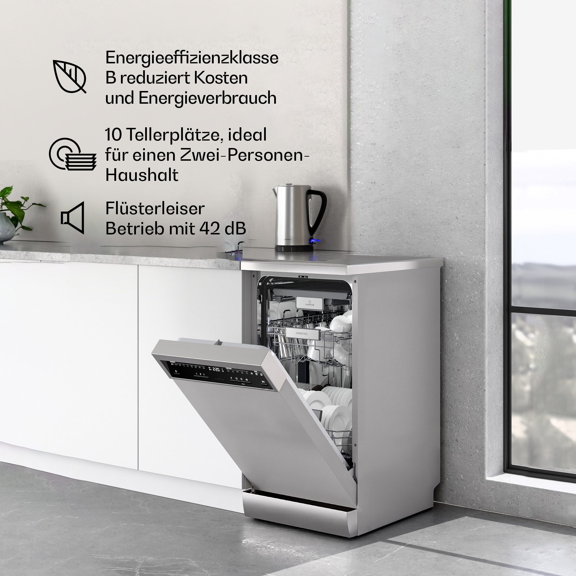 Standgeschirrspüler DSM-KL-VS-DW-45cm-SS 10047458