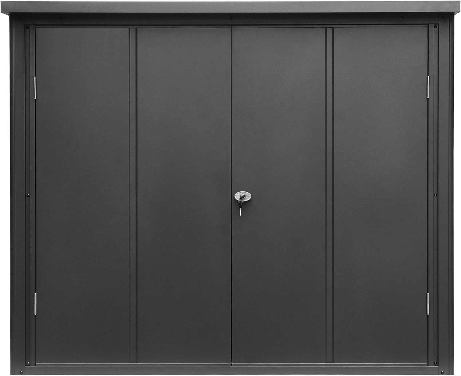 GFP Primeyard Armadio da esterno in metallo 156x84x131 cm Casetta da giardino antracite pavimento incluso