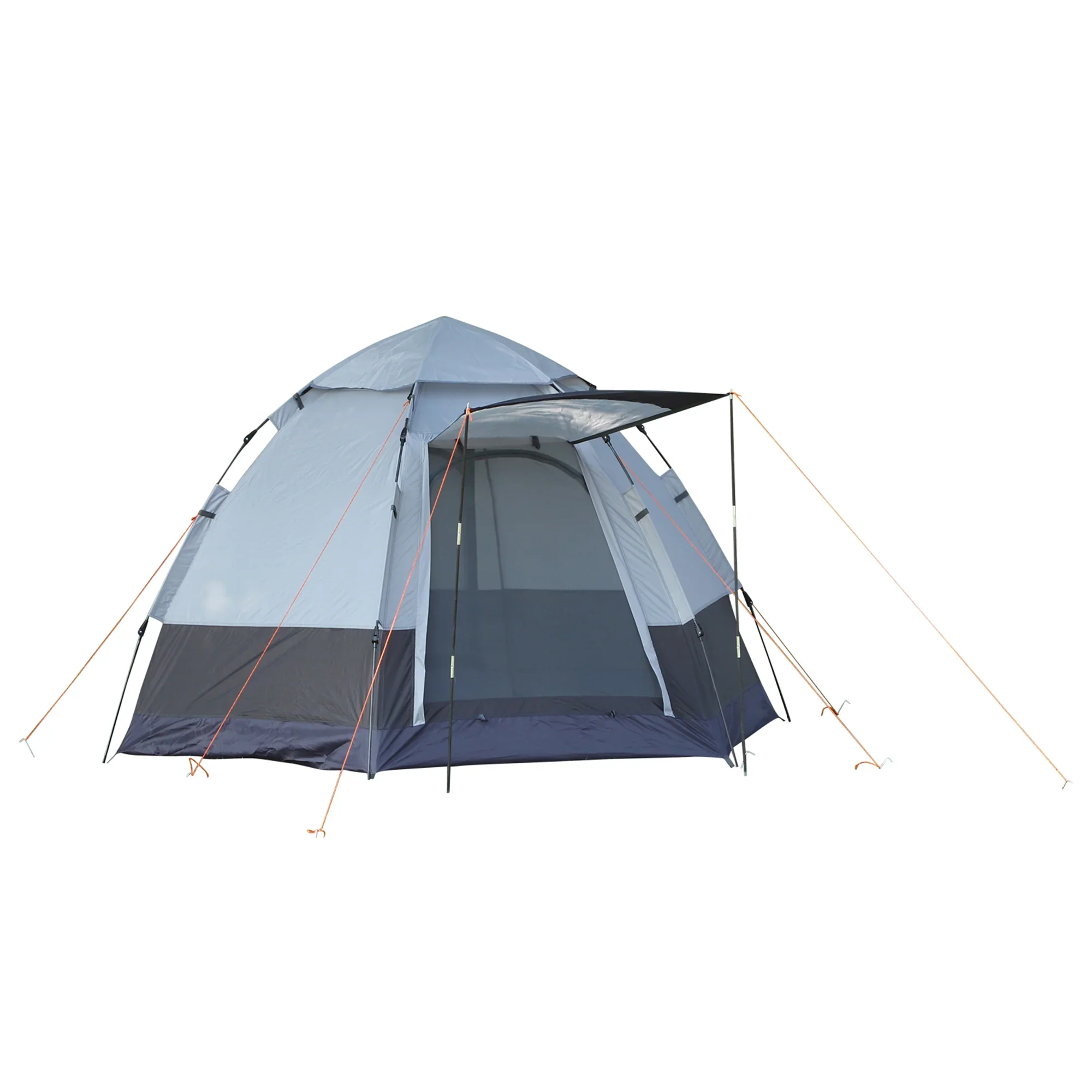 Outsunny Koepeltent 3-4 Personen, Koepeltent grijs-zwart