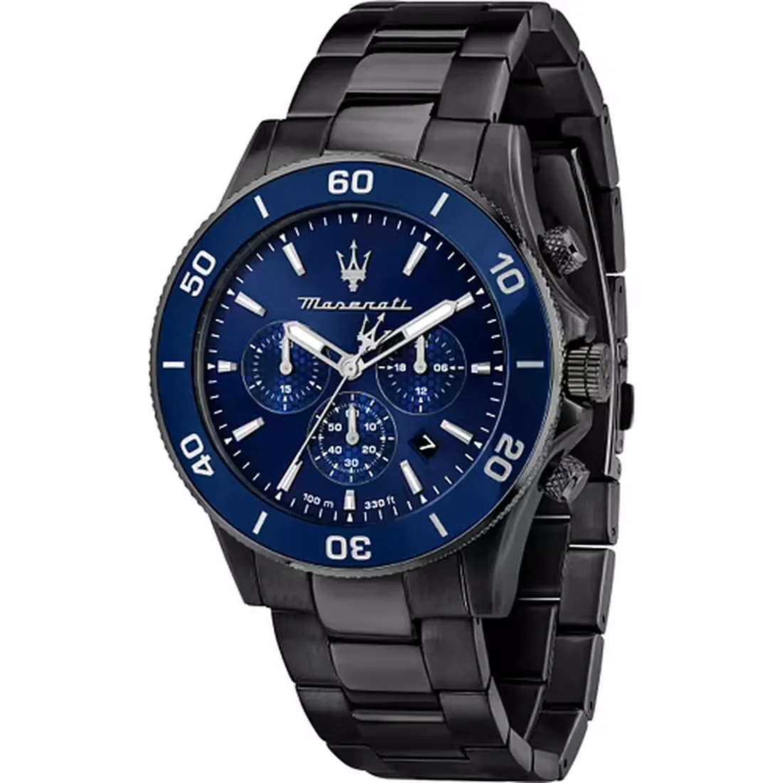 Orologio Maserati Competizione crono quadrante blu PVD gun