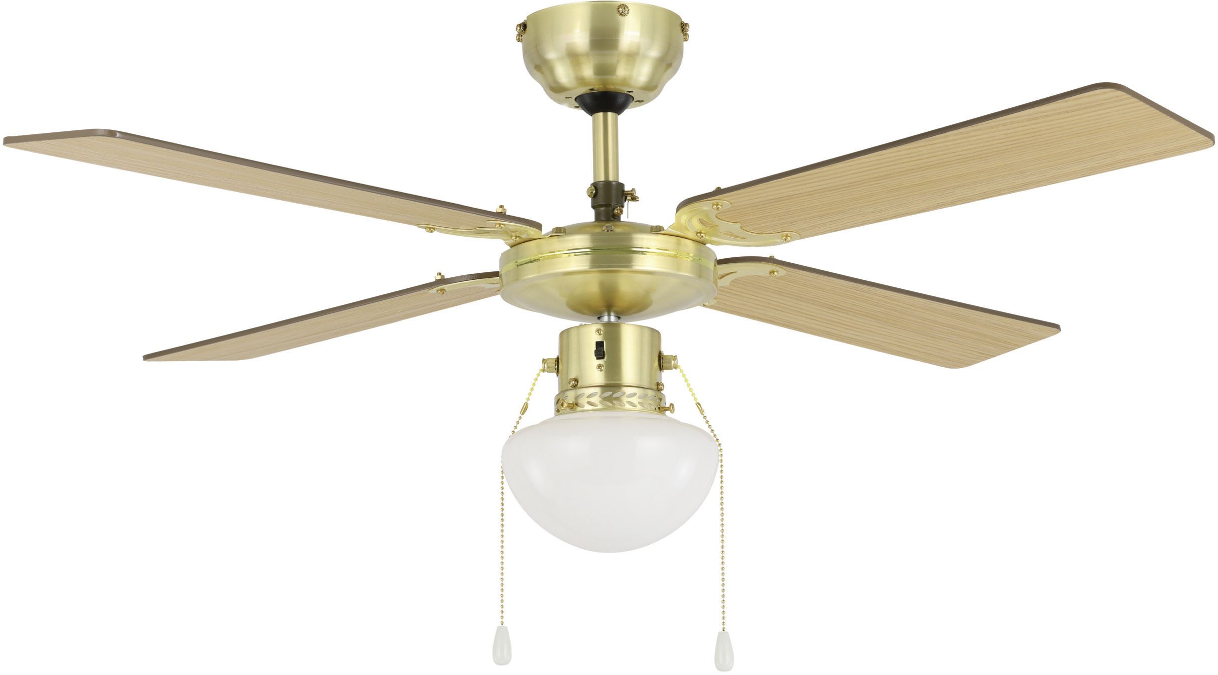 Deckenleuchte FORTALEZA Ventilator & Licht - Stahl - E27 - 1X60W - IP20