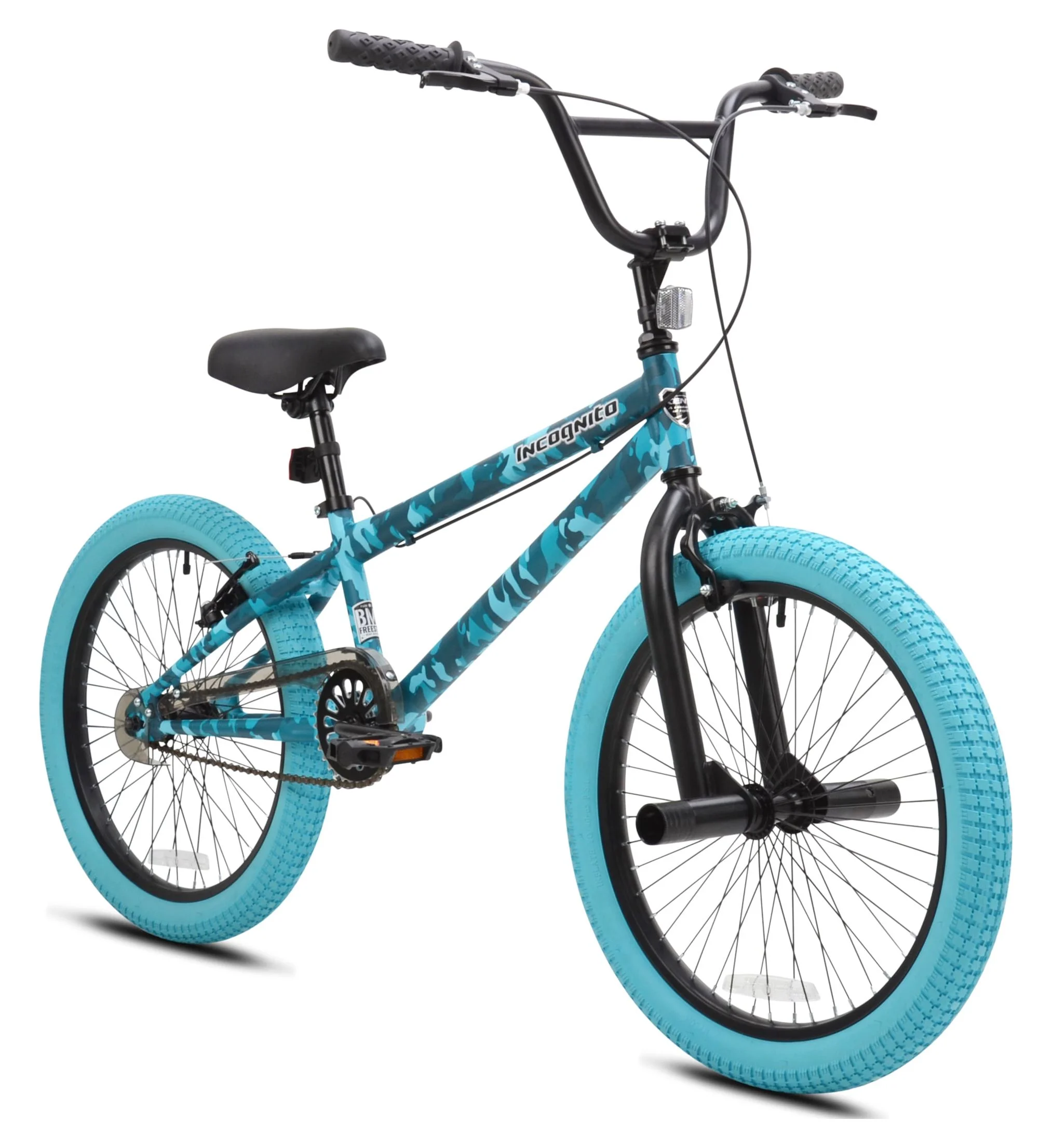 Kent 20&prime;&prime; Incognito Girl&rsquo;s BMX Bike, Turquoise Camouflage, Steel Frame, Ages 8 12, Dual Caliper Brakes